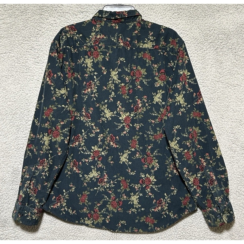 Old Navy Everyday Shirt  Womans XL Blue Cottagecore Button Up Dark Whimsigoth - Picture 8 of 8
